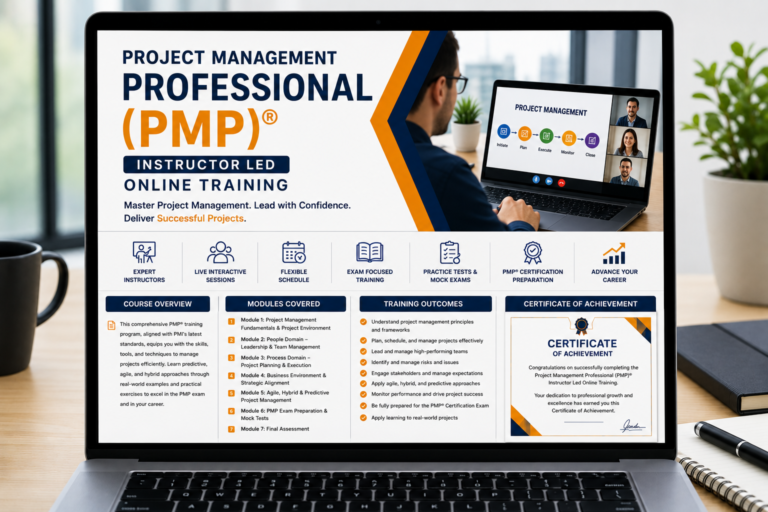 Project Management Professional Instructor Led Online Training