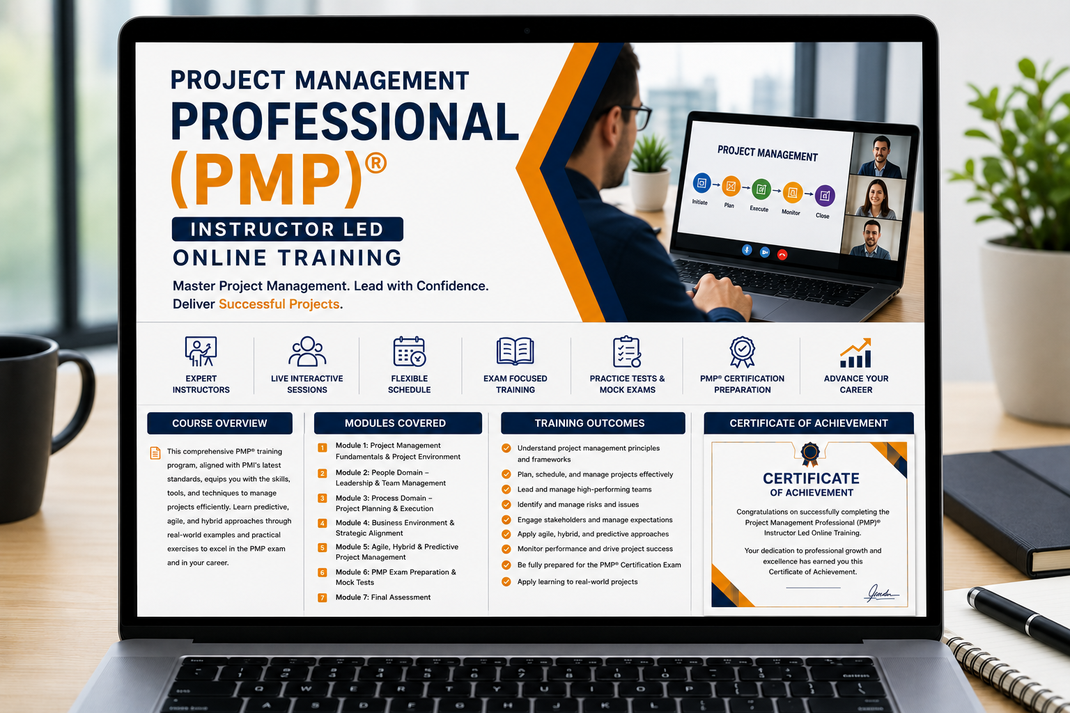 Project Management Professional Instructor Led Online Training